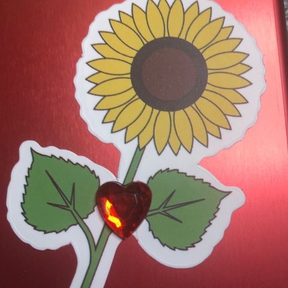 #48sun 🌻Card Holder Sunflower Red Metallic Business Card Holder🌻 - Picture 4 of 14